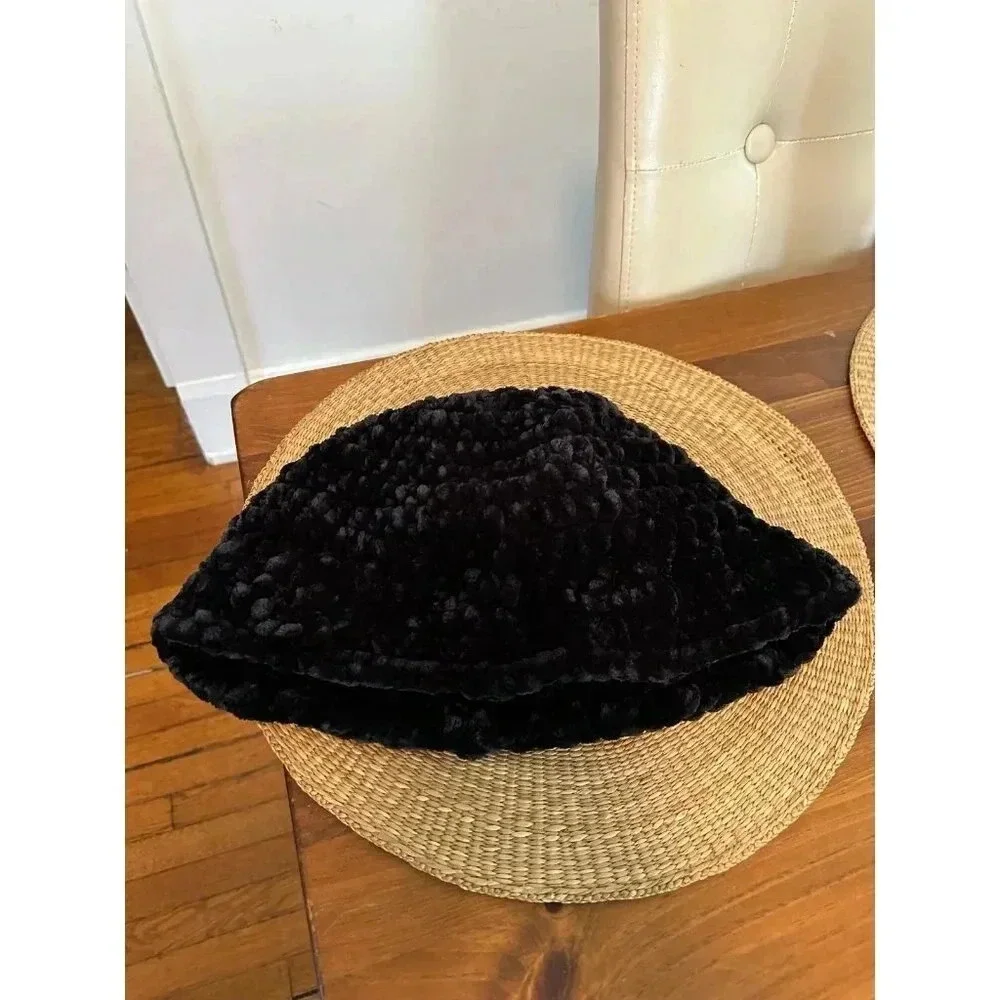 Women’s handmade Black large hat